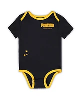 Nike Baby Boys and Girls Pittsburgh Pirates Authentic Collection Three-Pack Bodysuit Set