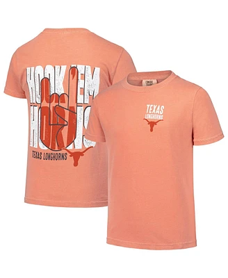 Image One Big Boys and Girls Orange Texas Longhorns Hyperlocal Comfort Colors T-Shirt