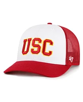 '47 Brand Men's White/Cardinal Usc Trojans Freshman Trucker Adjustable Hat