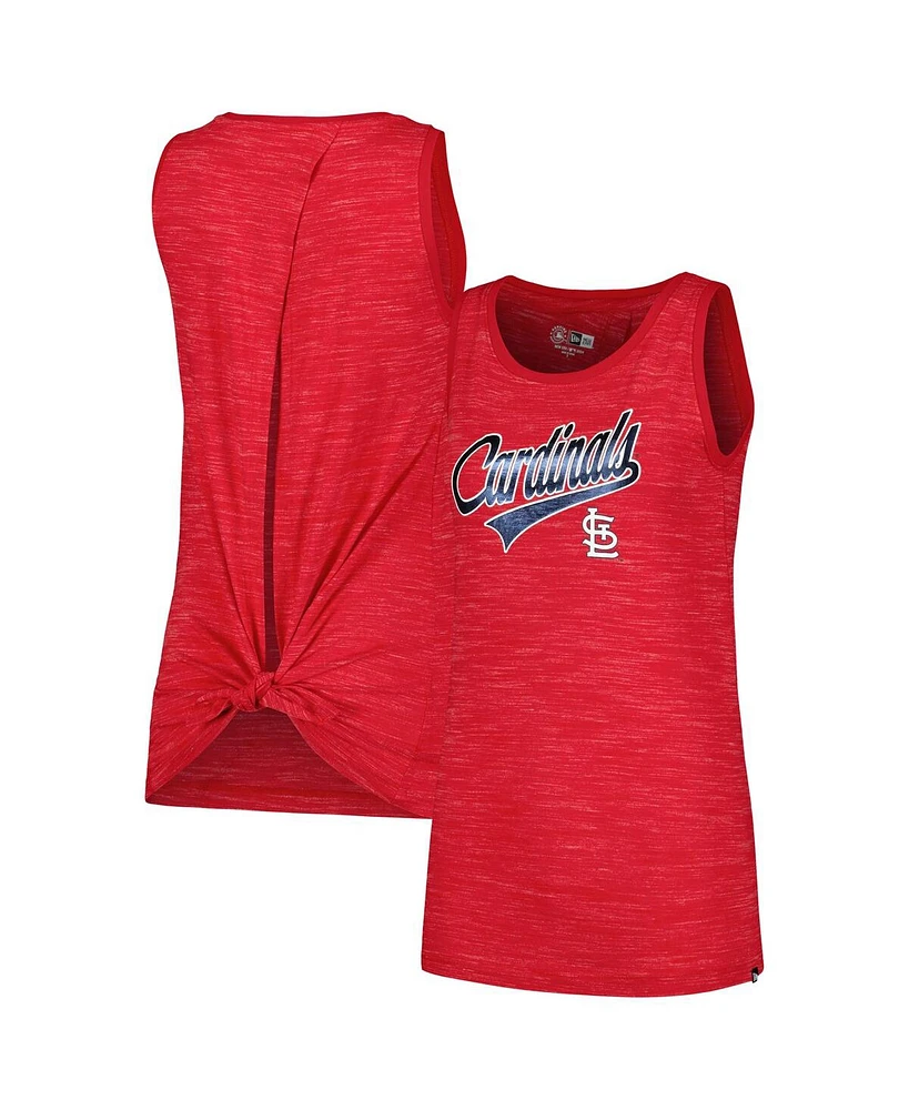 New Era Women's Red St. Louis Cardinals Space-Dye Active Tank Top