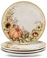 Certified International Autumn Breeze Dinner Plates, Set of 4