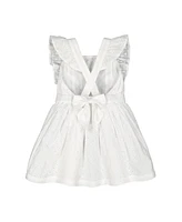 Hope & Henry Toddler Girls Organic Cotton Ruffle Apron Dress