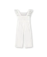 Hope & Henry Baby Girls Wide Leg Short Ruffle Sleeve Jumpsuit