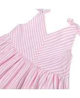 Hope & Henry Toddler Girls Sleeveless Bow Shoulder Swing Dress