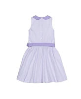 Hope & Henry Girls' Peter Pan Collar Seersucker Dress