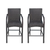 Cascada Outdoor Wicker Barstools (Set Of 2)