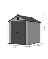 6x8FT Plastic Storage Shed: Big Storage for Backyard and Garden