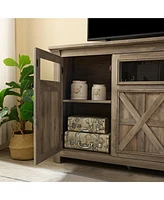 Streamdale Furniture 4-Door Farmhouse Buffet Cabinet with Smooth Tabletop