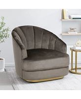 Streamdale Furniture Luxurious Velvet Club Chair With Modern Glam Style