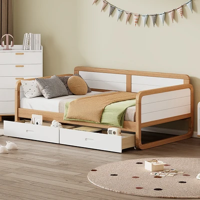 Streamdale Furniture Solid Wood Daybed with Storage for Kids, Teens, Adults