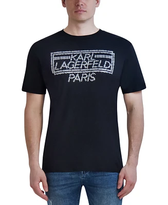 Karl Lagerfeld Paris Men's Cotton Chain-Logo T-Shirt