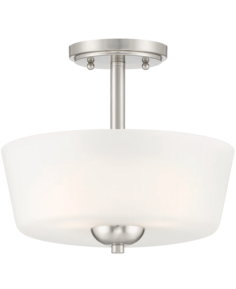 Designers Fountain Malone 12" Metal 2 Light Semi Flush