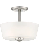 Designers Fountain Malone 12" Metal 2 Light Semi Flush