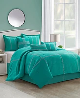 Closeout! Stratford Park Naina Reversible 7-Pc. Comforter Set, King