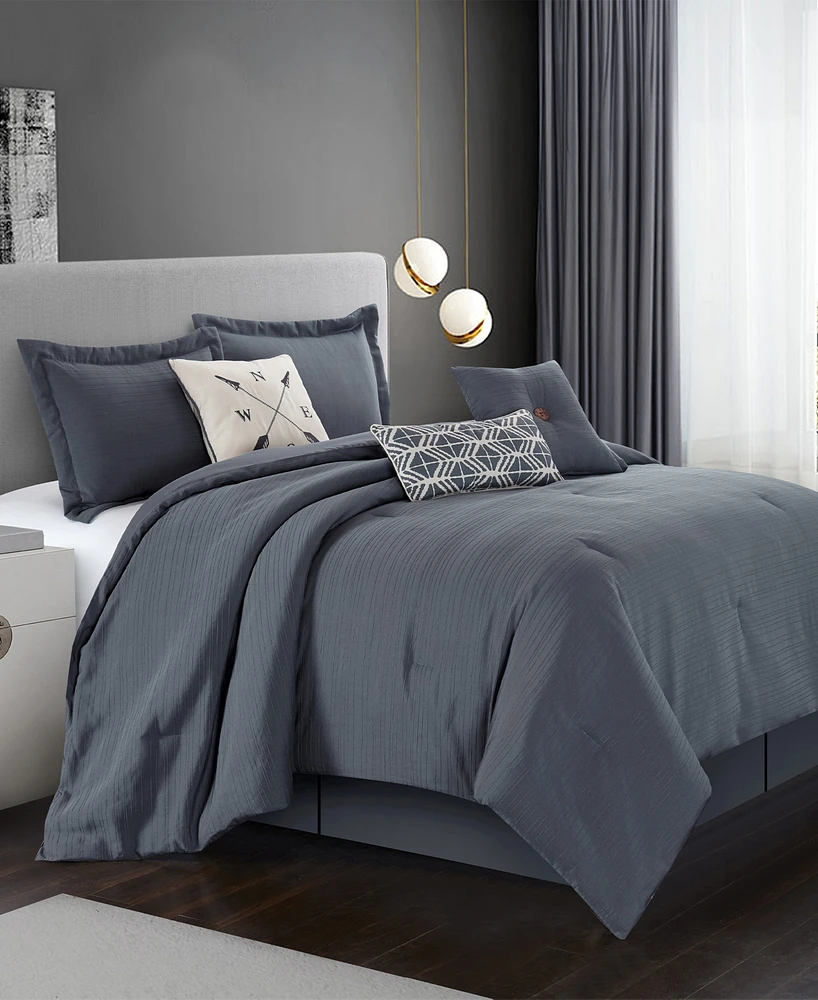 Closeout! Stratford Park Arven Textured 7-Pc. Comforter Set, King