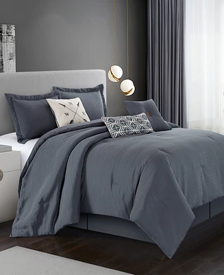 Closeout! Stratford Park Arven Textured 7-Pc. Comforter Set, King