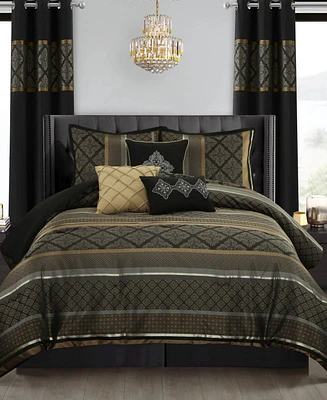 Stratford Park Tefia Geometric 9-Pc. Comforter Set, Queen