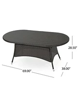 Streamdale Furniture Ramsey Outdoor Oval Wicker Dining Table