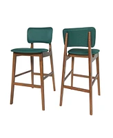 Simplie Fun Mid-Century Modern Barstool With Tapered Legs (Set Of 2)