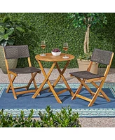 Charming Woven Bistro Set: Enhance Your Home Decor