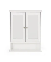 Streamdale Furniture Modern Faux Wood Medicine Cabinet With Shelving