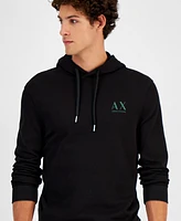 A|X Armani Exchange Men's Long Sleeve Double Sided Logo Hoodie, Created for Macy's