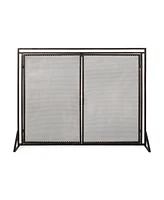 Streamdale Furniture Samantha Matte Black Iron Fireplace Screen