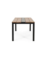 Streamdale Furniture Acacia Wood Dining Table With Industrial Frame