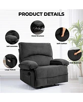 Oversized Push-Back Recliner with Super Soft Fleece