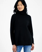 Style & Co Women's Rib-Knit Turtleneck Long-Sleeve Sweater, Created for Macy's