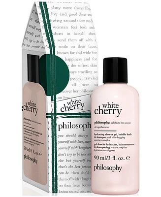 philosophy White Cherry Hydrating Shower Gel, Bubble Bath & Shampoo Stocking Stuffer, 3 oz.