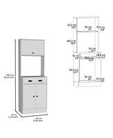 Fm Furniture Tennant Pantry Cabinet Microwave Stand