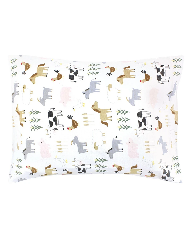 Hudson Baby Cotton Toddler Pillow Case, Cute Farm, One Size