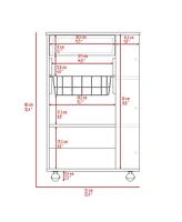 Fm Furniture Shelton Kitchen Cart