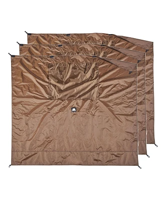 Clam Quick-Set Screen Hub Tent Wind & Sun Panels, Accessory Only, Brown (3 Pack)