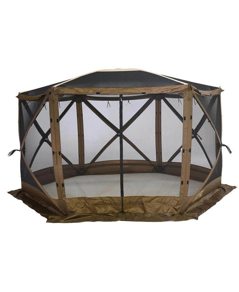 Clam Quick-Set Escape Sky Camper 11.5 Ft Portable Outdoor Canopy Shelter, Brown