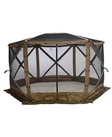 Clam Quick-Set Escape Sky Camper 11.5 Ft Portable Outdoor Canopy Shelter, Brown