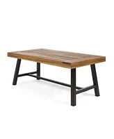 Carlisle Modern Industrial Acacia Wood Coffee Table