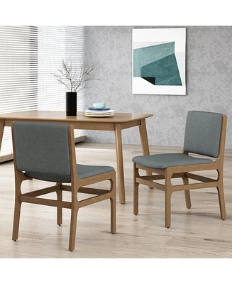 Simplie Fun Contemporary Upholstered Dining Chair Set With Rubberwood Frame