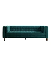 Streamdale Furniture Luxurious Velvet 3-Seater Sofa with Solid Wood Frame