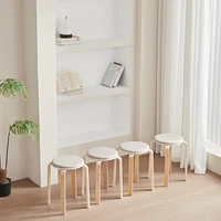 Set of 4 Stackable Bentwood Stools for Dining, Kitchen, Classroom