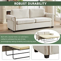83.8" Convertible Sleeper Sofa Bed with Folding Mattress