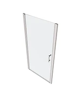 Simplie Fun 1 3/8" Adjustable Pivot Shower Door, 1/4" Tempered Glass