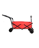 Streamdale Furniture Folding Wagon Cart: Durable, All-Terrain, Utility, Beach, Picnic