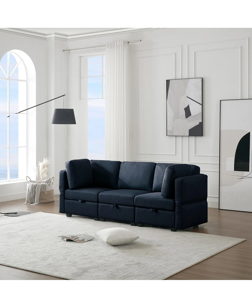 Simplie Fun Modular Sofa with Storage: Customizable, Comfortable