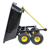 Folding Poly Garden Dump Truck, Steel Frame, 10" Pneumatic Tires