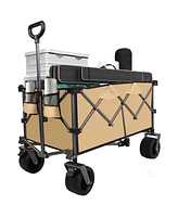 Collapsible Beach Wagon: Large Capacity, Foldable, Durable