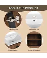 24" Modern Bathroom Vanity with Sink & Storage Cabinet