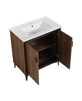 Streamdale Furniture 30" Bathroom Vanity Cabinet with Sink, Engineered Wood