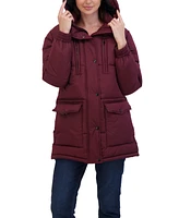 Sebby Juniors' Hooded 3/4 Puffer Coat